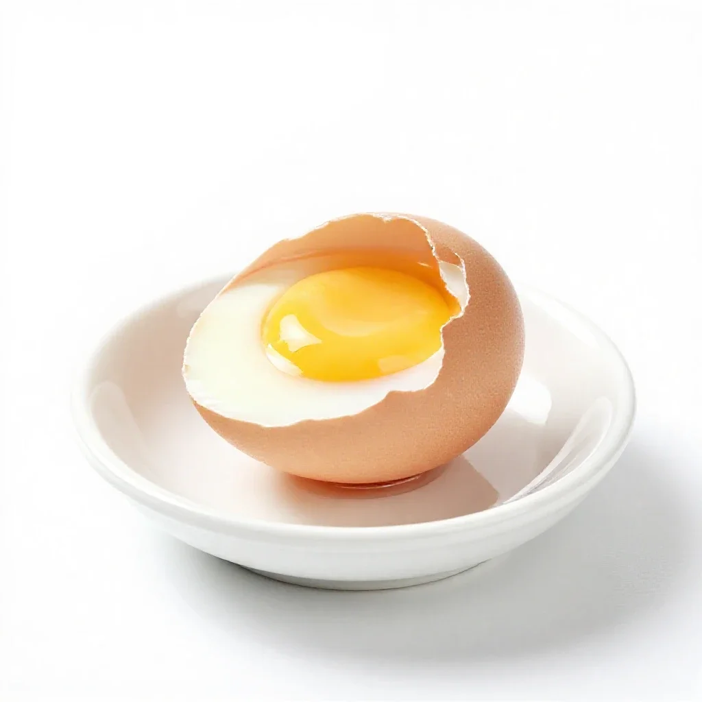 Boiled egg isolated on a white background