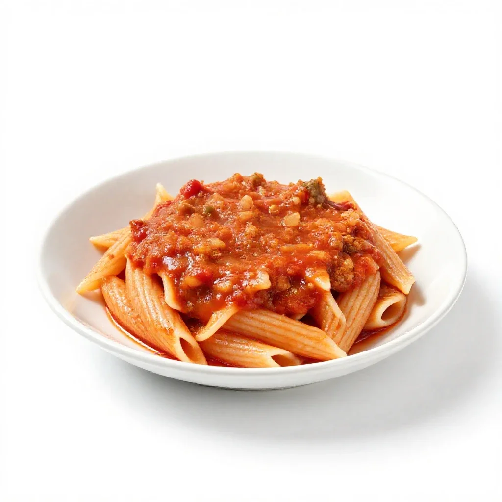 Bolognese pasta sauce isolated on a white background