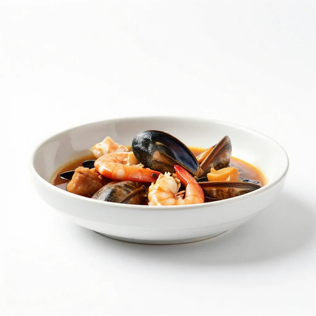 Bouillabaisse isolated on a white background