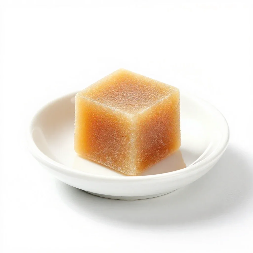 Bouillon cube isolated on a white background