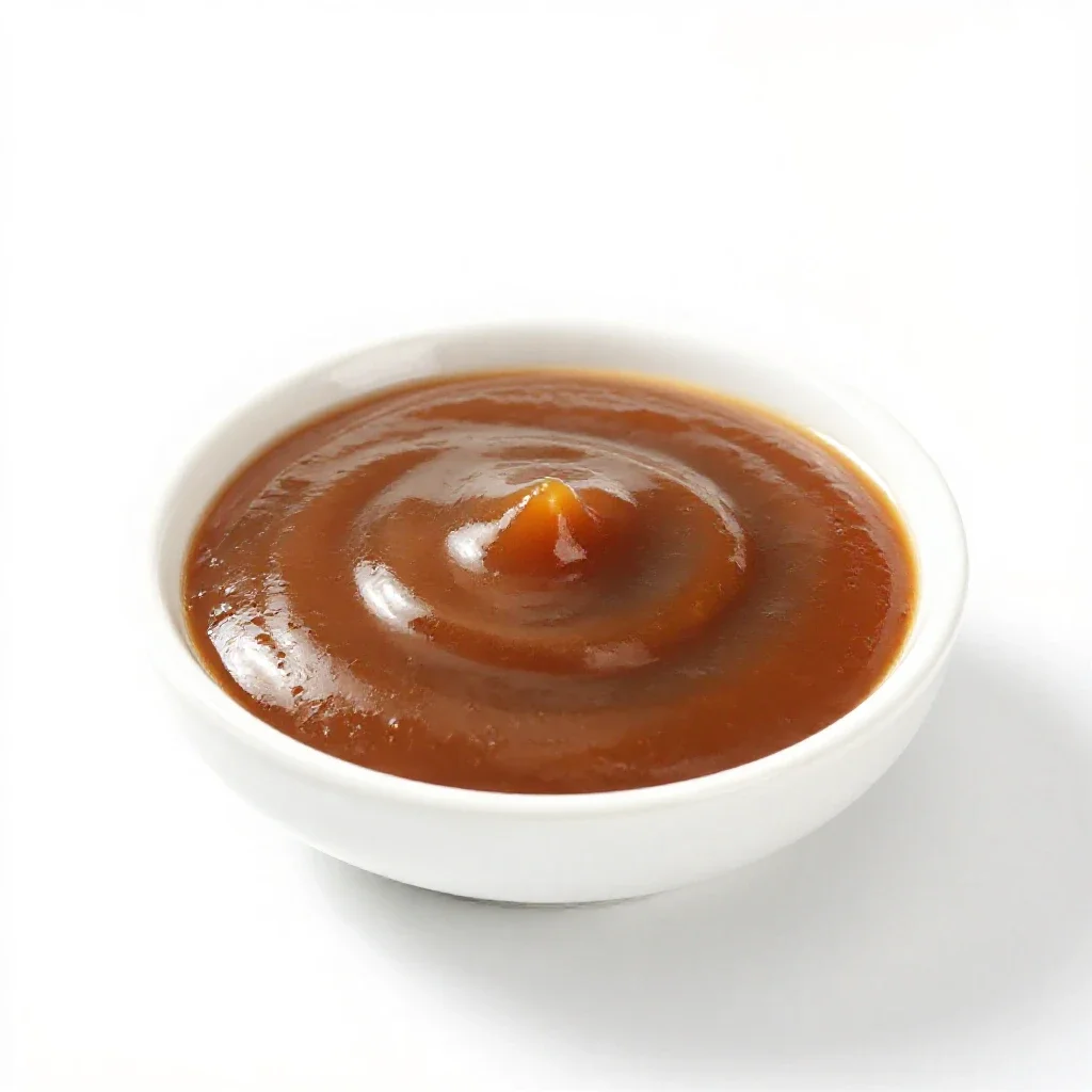 Brown sauce isolated on a white background