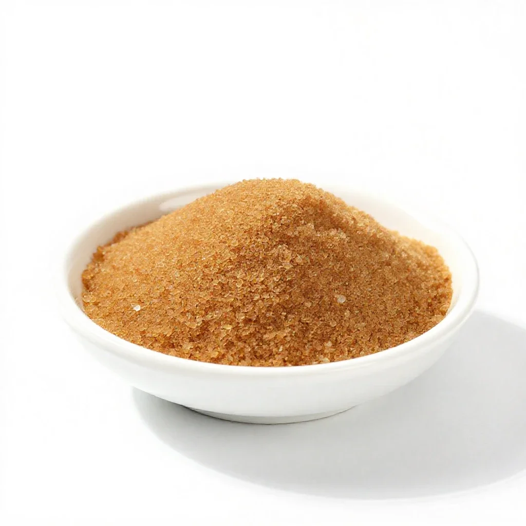 Brown sugar isolated on a white background