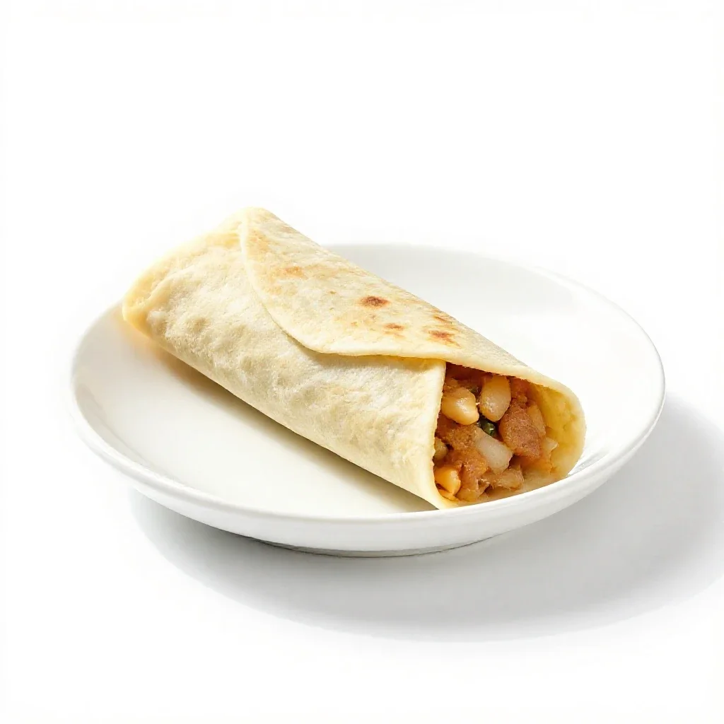 Burrito isolated on a white background