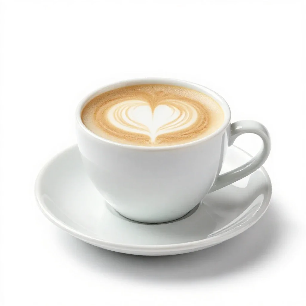 Cafe au lait isolated on a white background