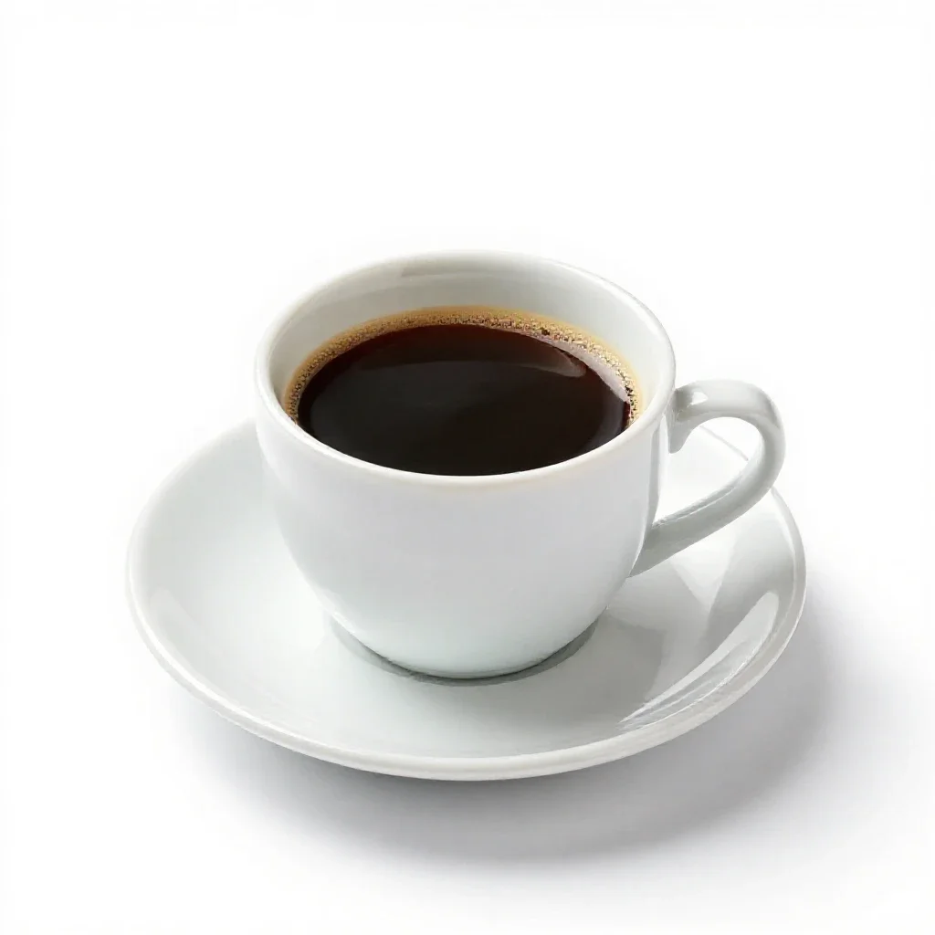 Cafe noir isolated on a white background