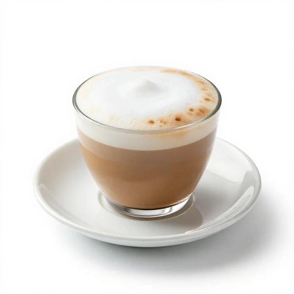 Caffe latte isolated on a white background