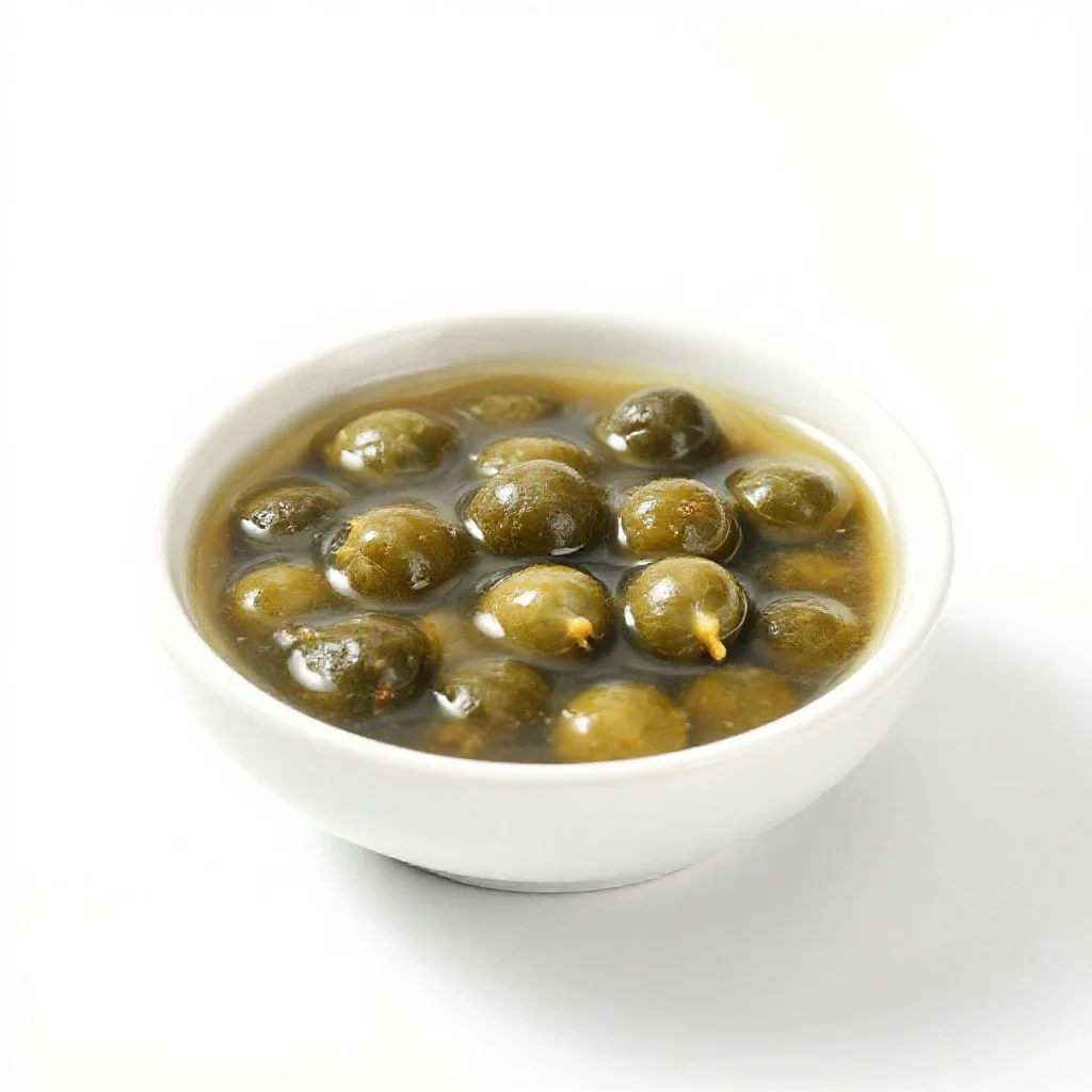 Caper sauce isolated on a white background