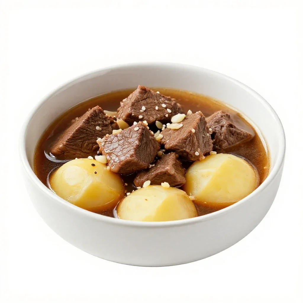 Carbonnade flamande isolated on a white background