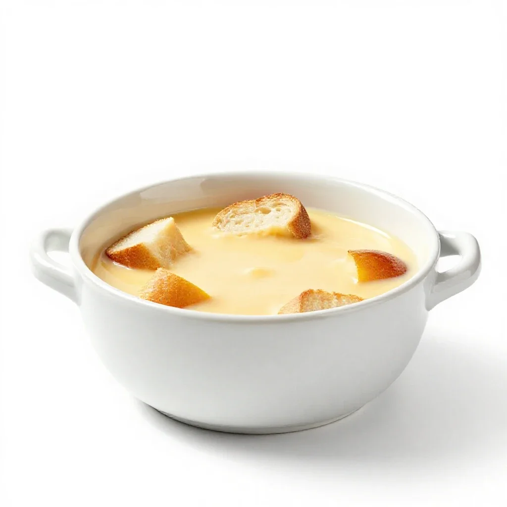 Cheese fondue isolated on a white background