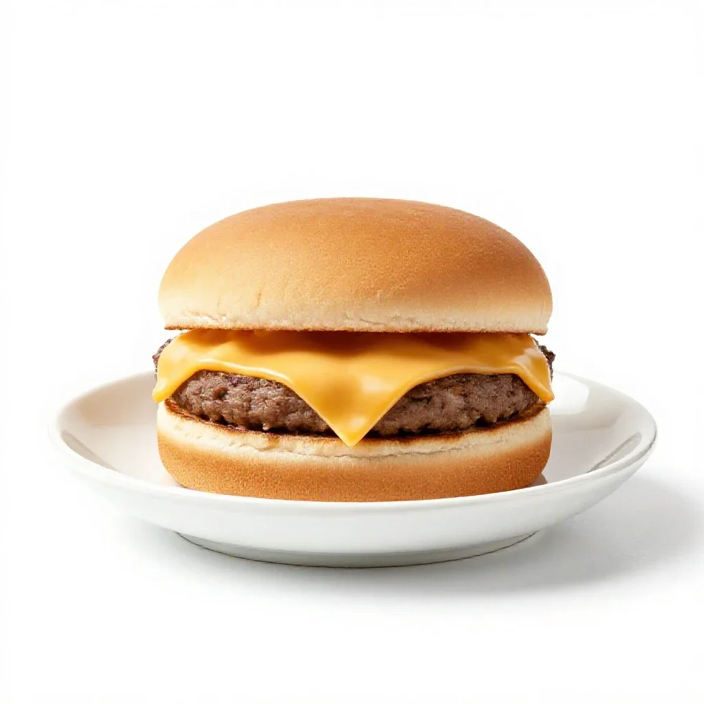 Cheeseburger isolated on a white background