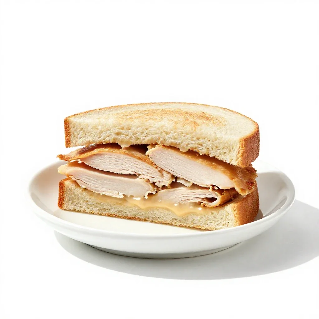 Chicken sandwich isolated on a white background