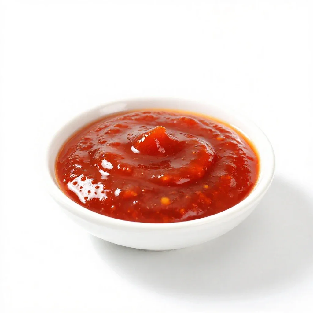 Chili sauce isolated on a white background