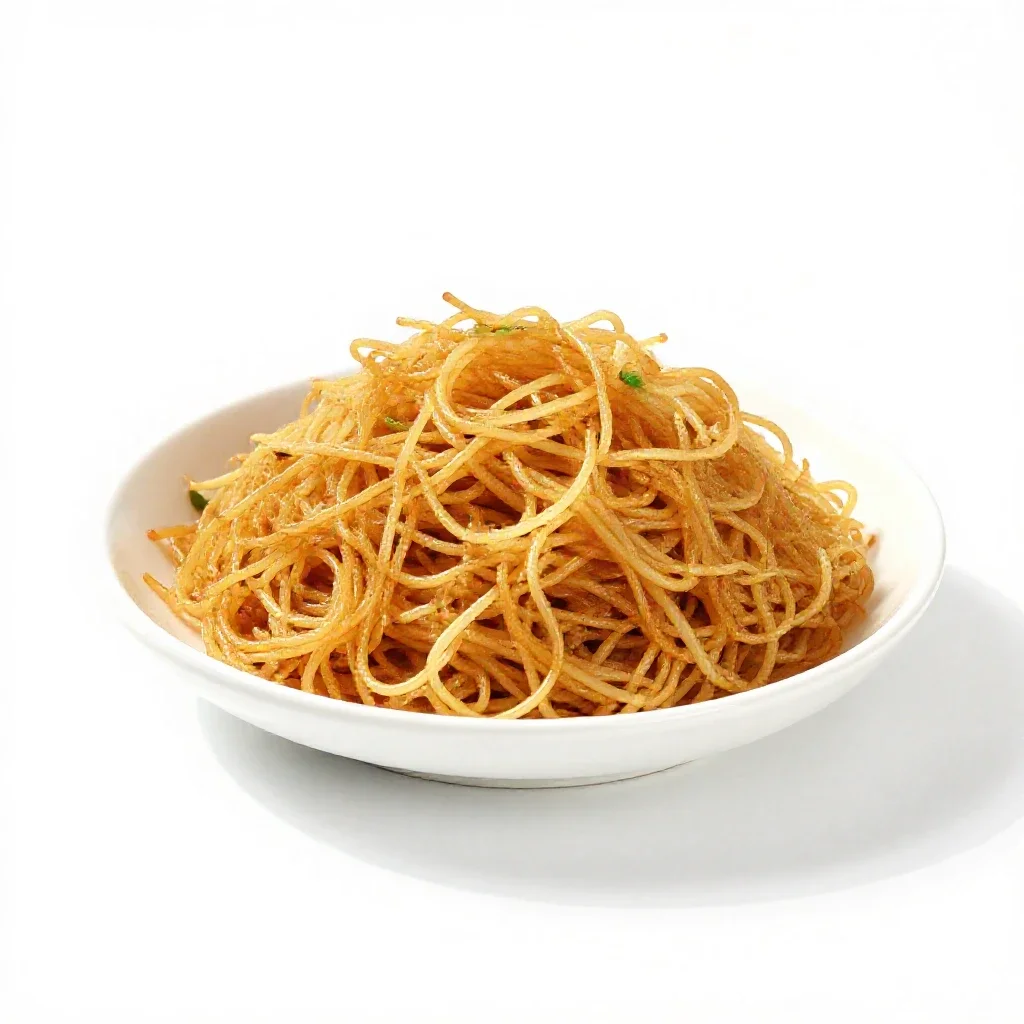 Chow mein isolated on a white background