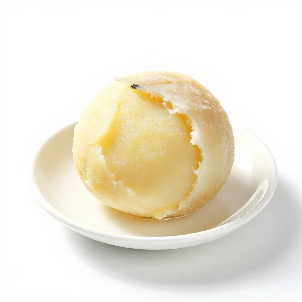 Codfish ball isolated on a white background