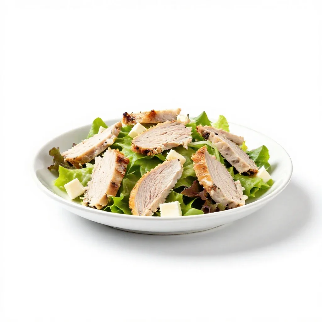 Combination salad isolated on a white background
