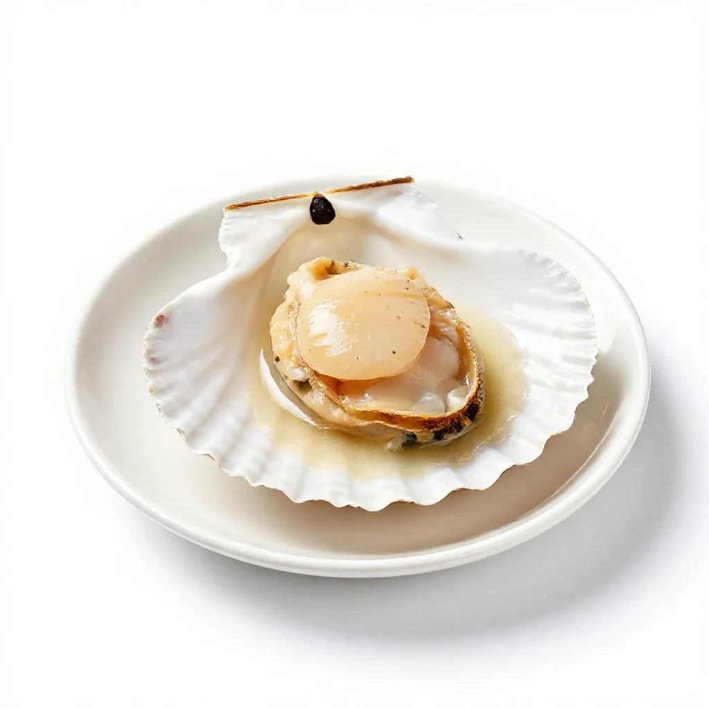 Coquilles Saint-Jacques isolated on a white background