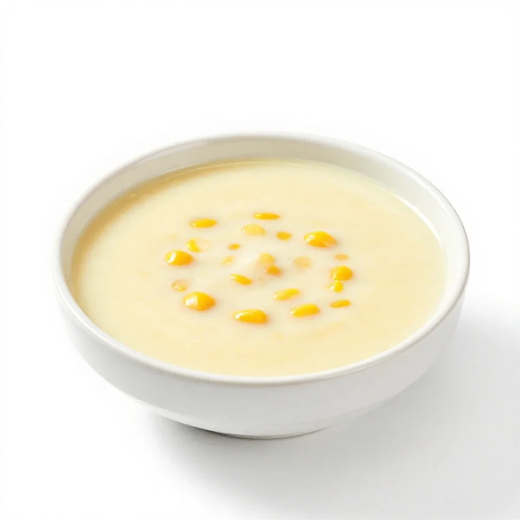 Corn chowder isolated on a white background