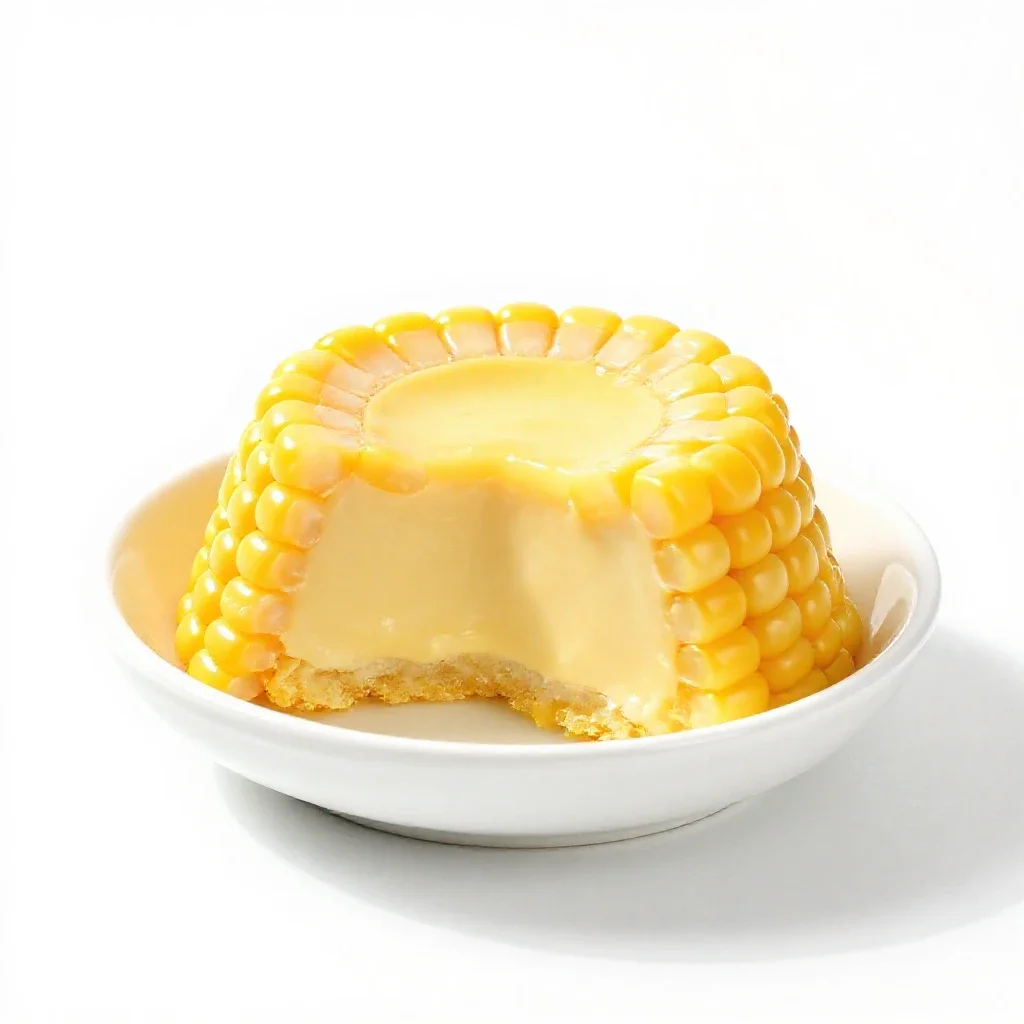 Corn pudding isolated on a white background