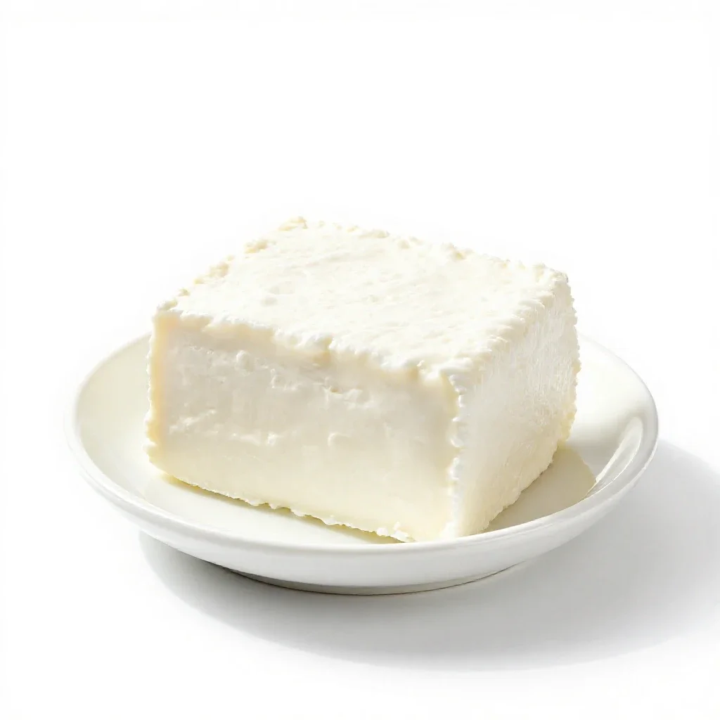 Cottage cheese isolated on a white background