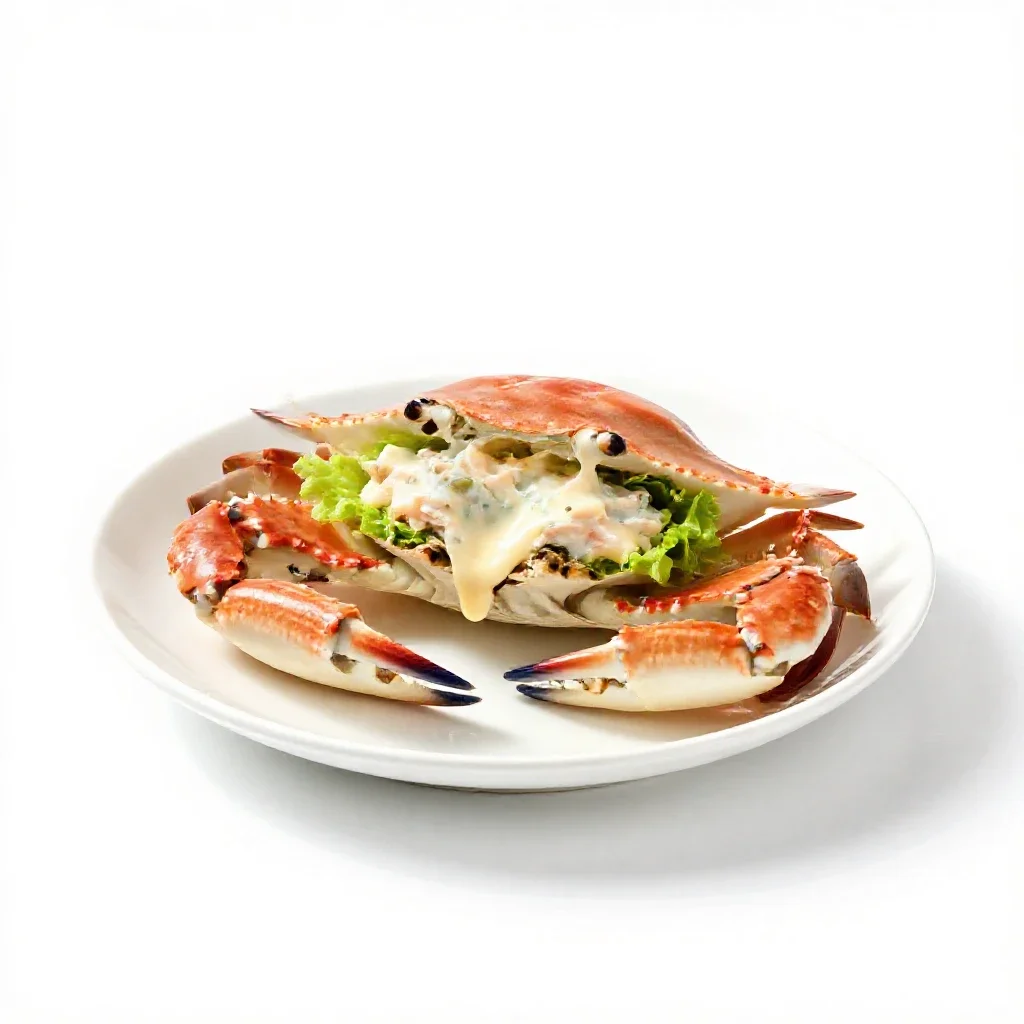 Crab Louis isolated on a white background