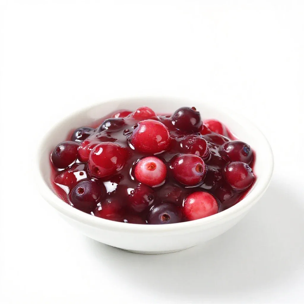 Cranberry sauce isolated on a white background