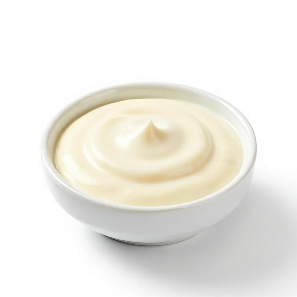 Cream sauce isolated on a white background