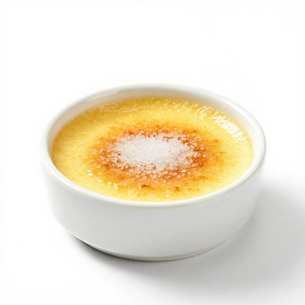 Creme brulee isolated on a white background