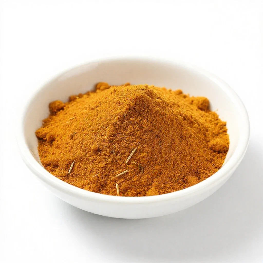 Curry powder isolated on a white background