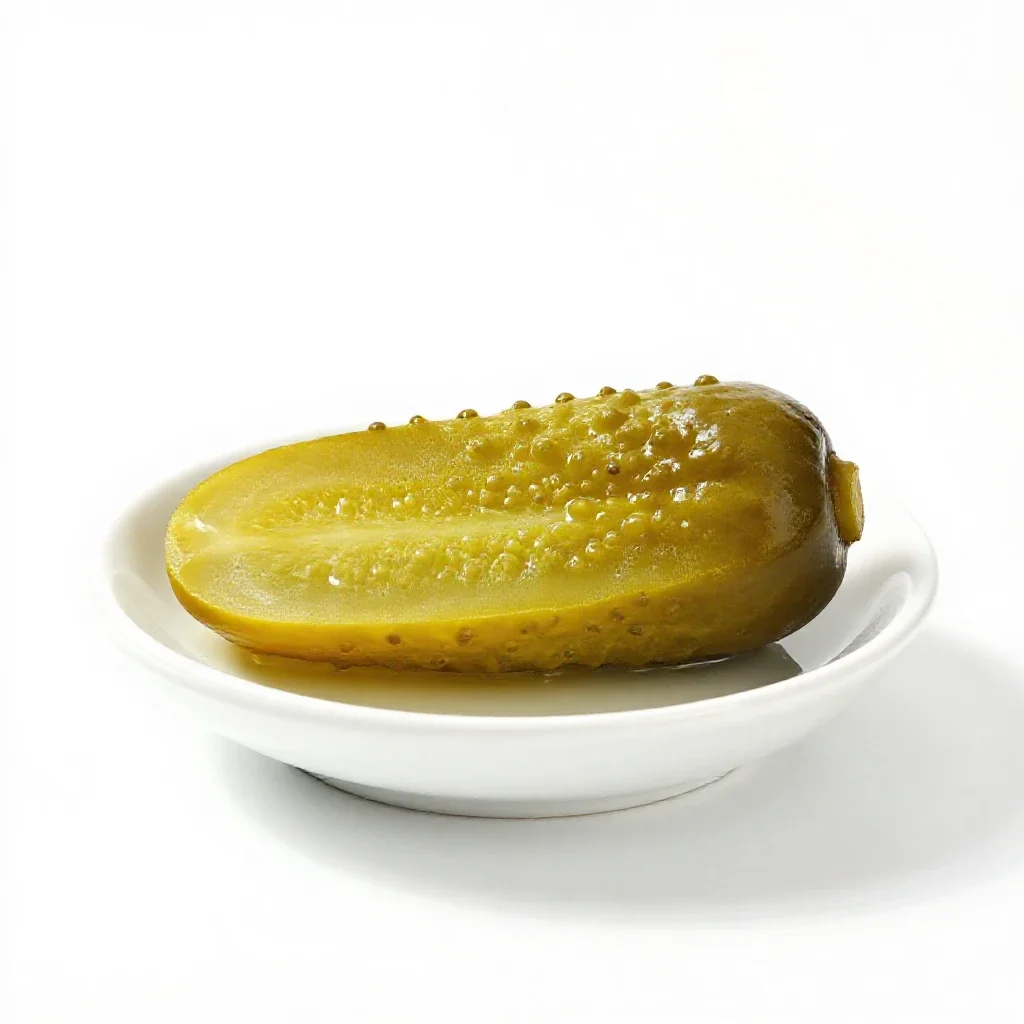 Dill pickle isolated on a white background