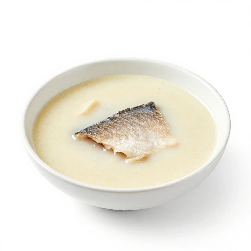 Fish chowder isolated on a white background