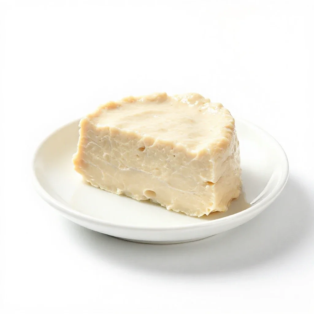 Fish mousse isolated on a white background