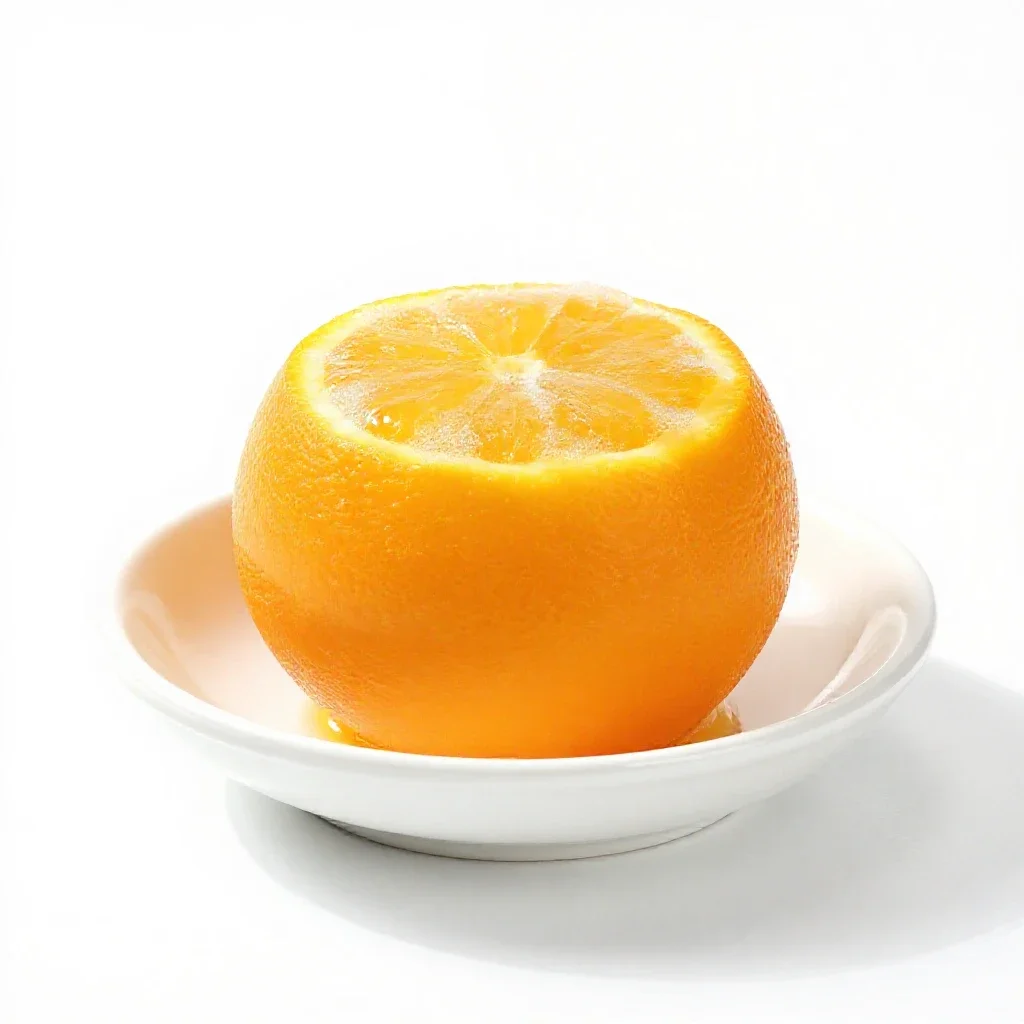 Frozen orange juice isolated on a white background