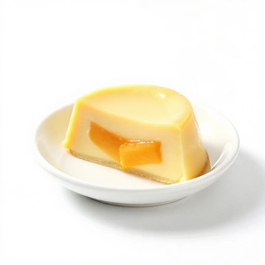 Fruit custard isolated on a white background
