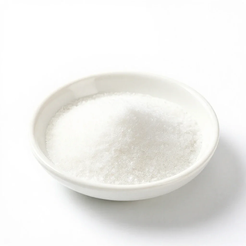 Garlic salt isolated on a white background