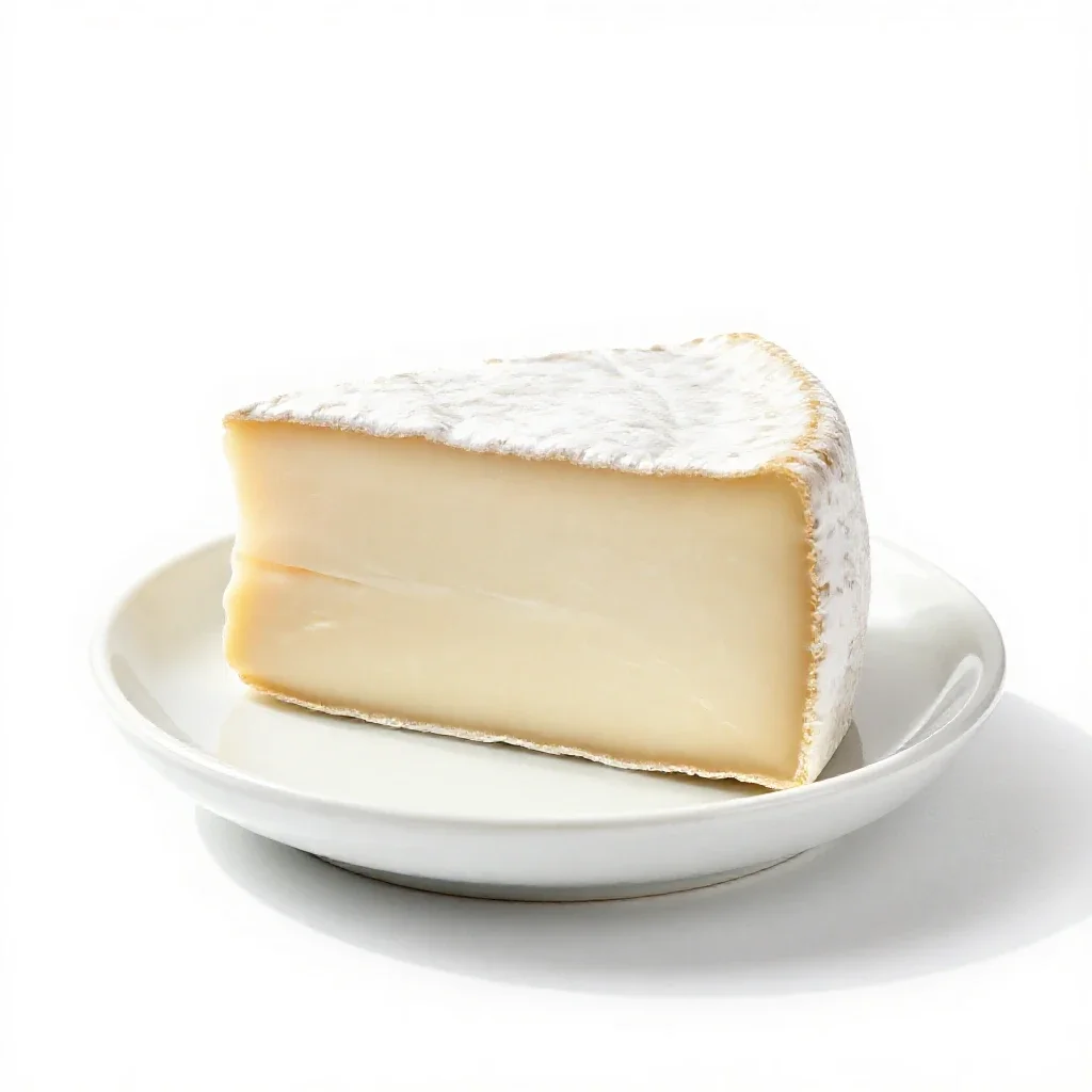 Goat cheese isolated on a white background