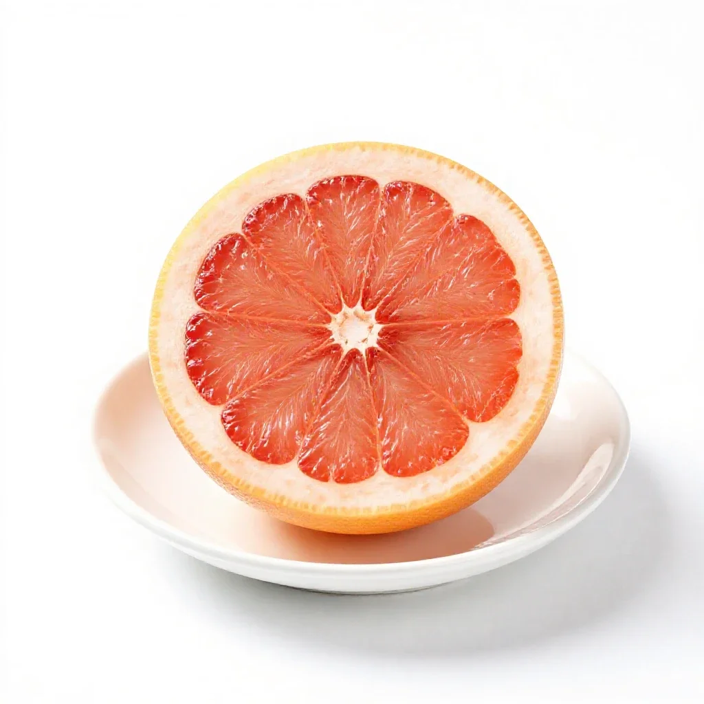 Grapefruit juice isolated on a white background