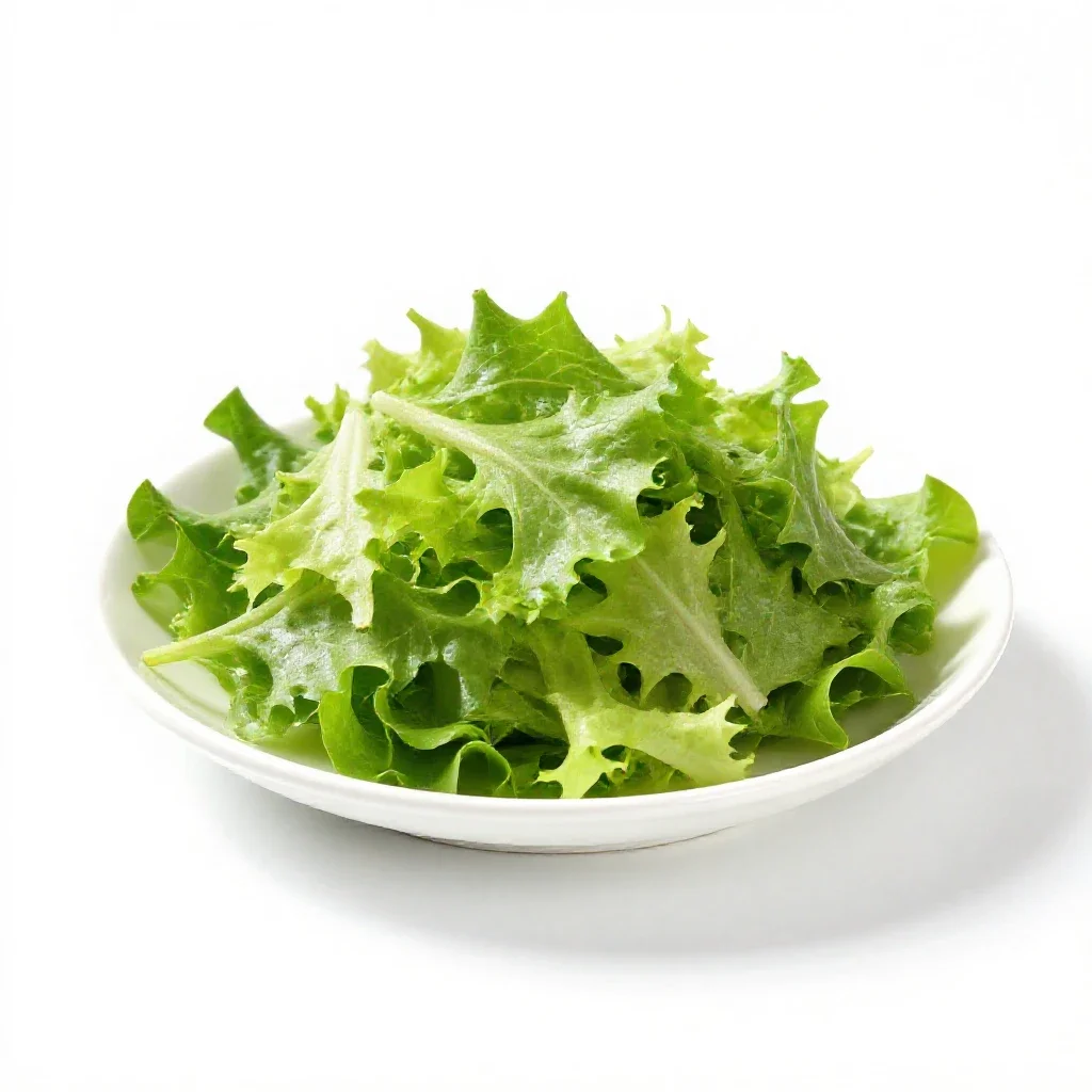 Green salad isolated on a white background