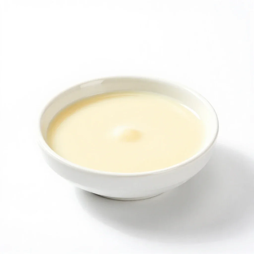 Half-and-half dressing isolated on a white background