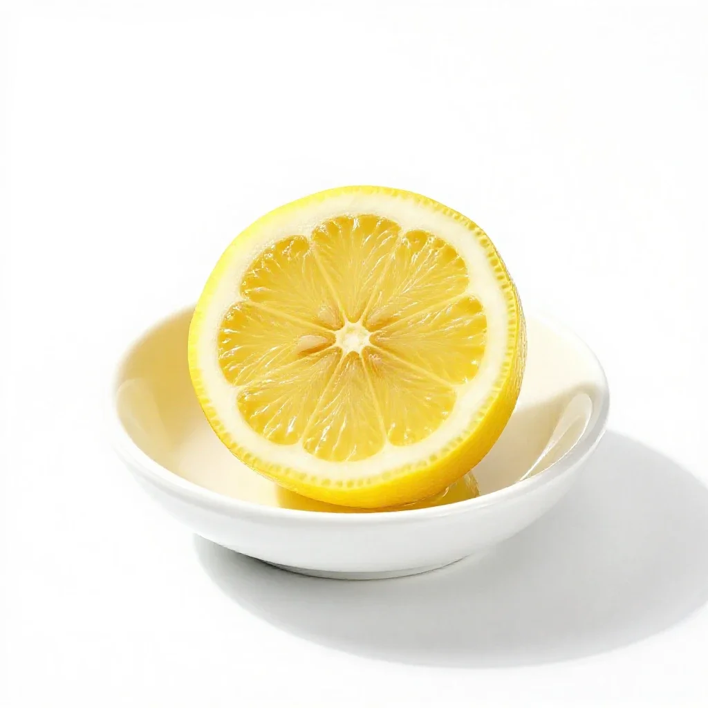 Lemon oil isolated on a white background