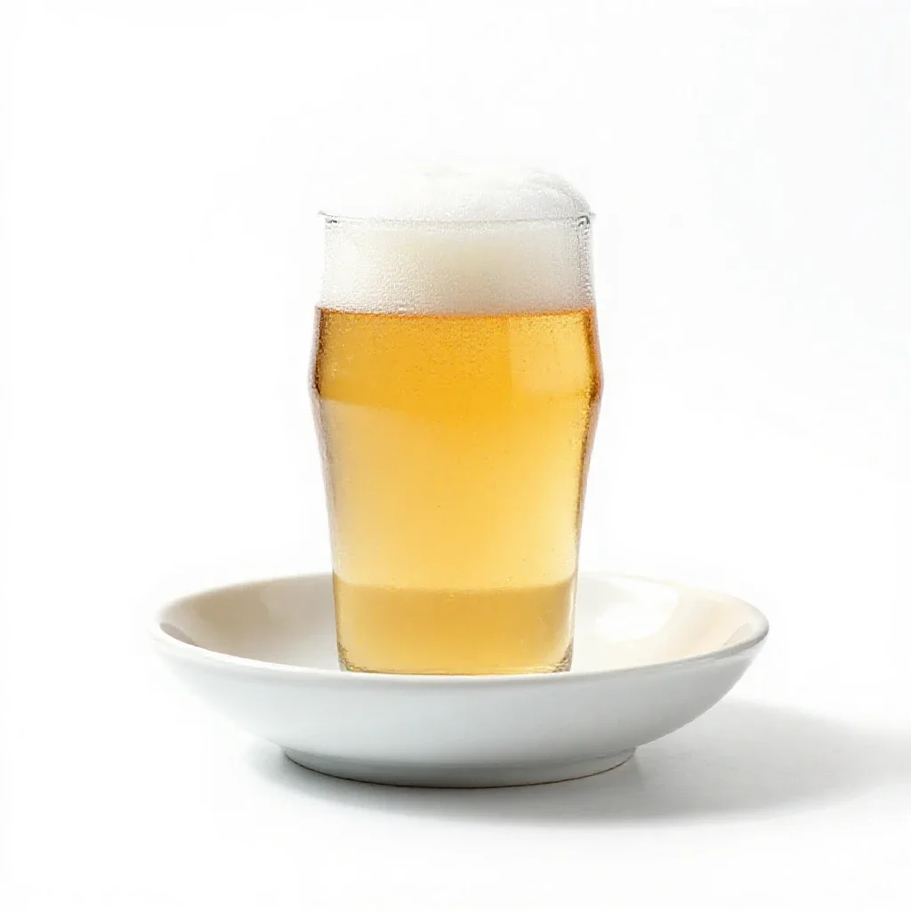 Light beer isolated on a white background