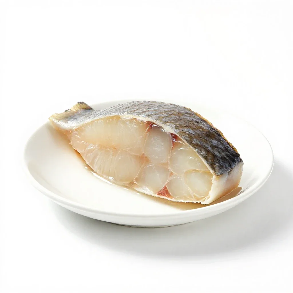 Lutefisk isolated on a white background