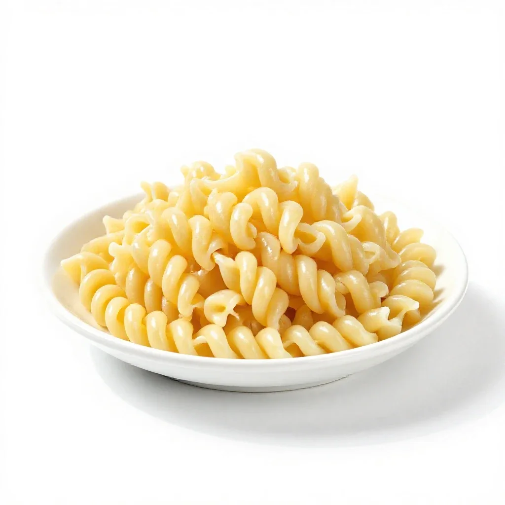 Macaroni salad isolated on a white background