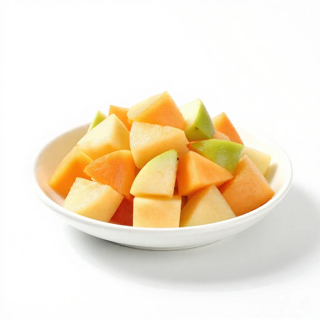 Macedoine isolated on a white background