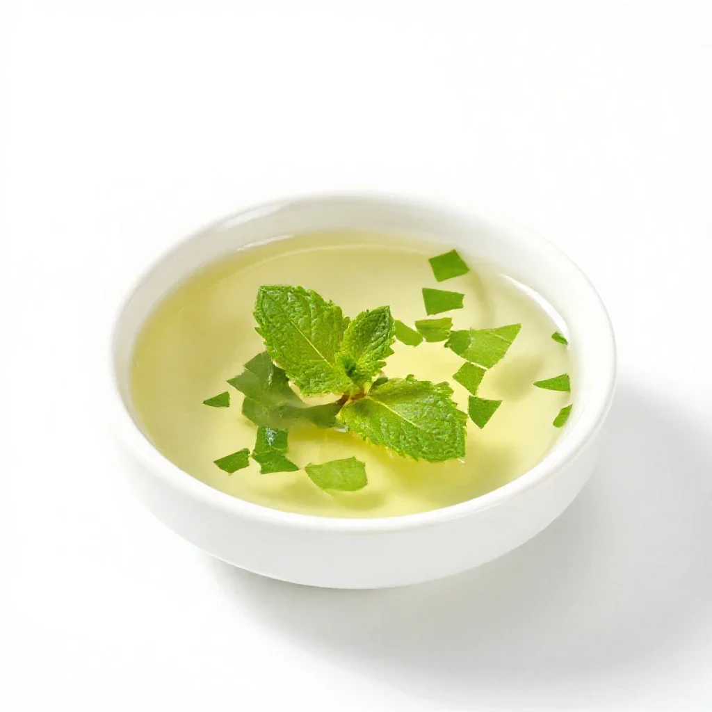 Mint sauce isolated on a white background