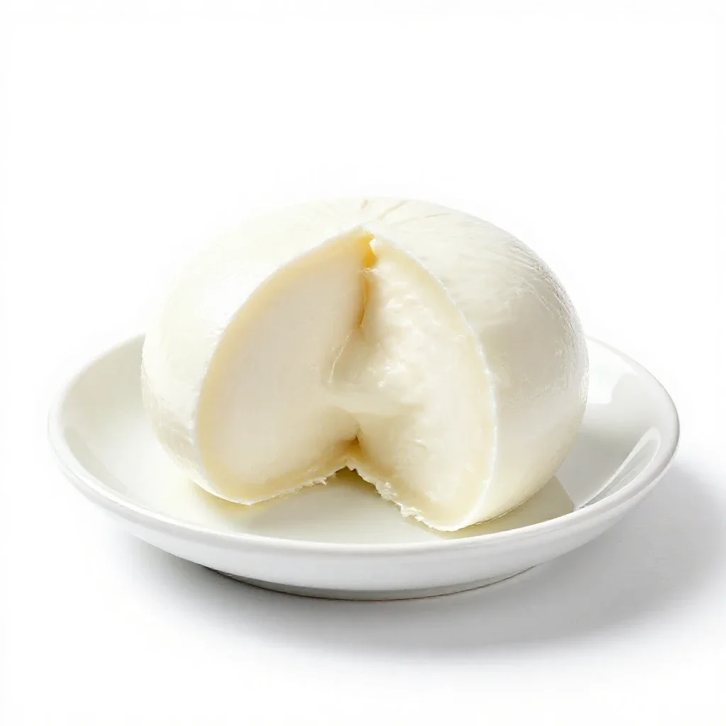 Mozzarella isolated on a white background