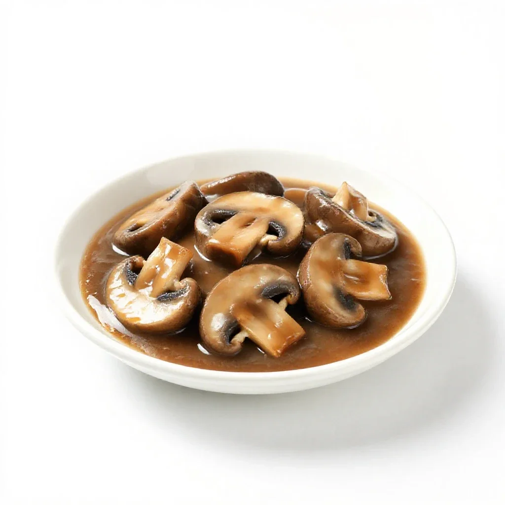 Mushroom sauce isolated on a white background