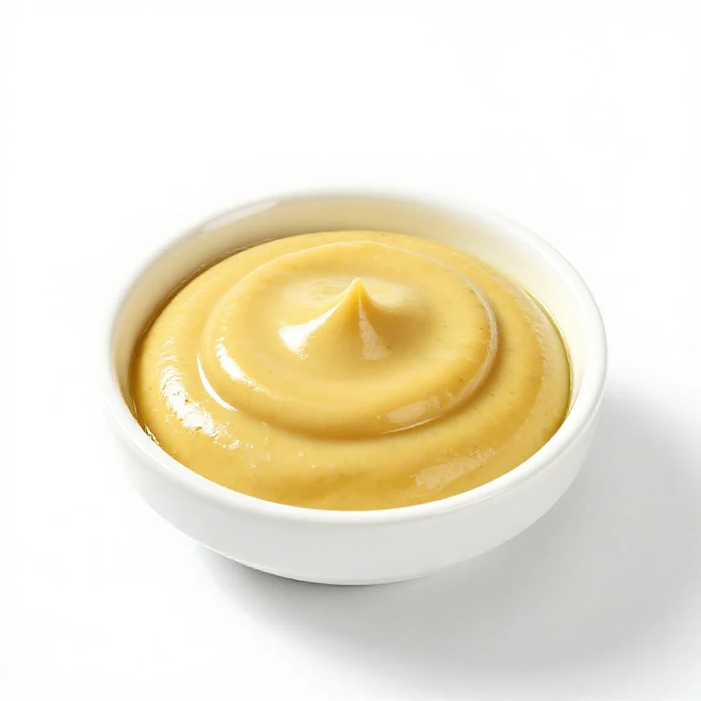 Mustard sauce isolated on a white background