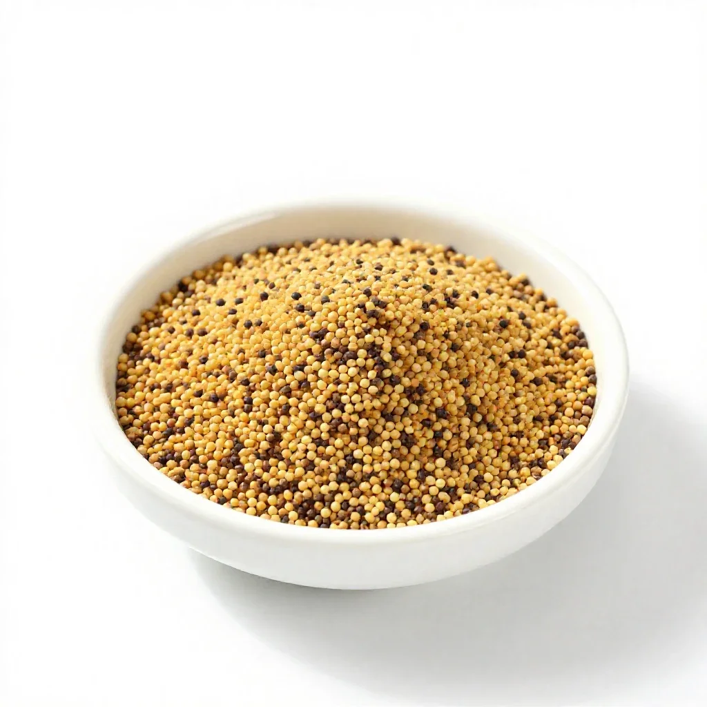Mustard seed isolated on a white background