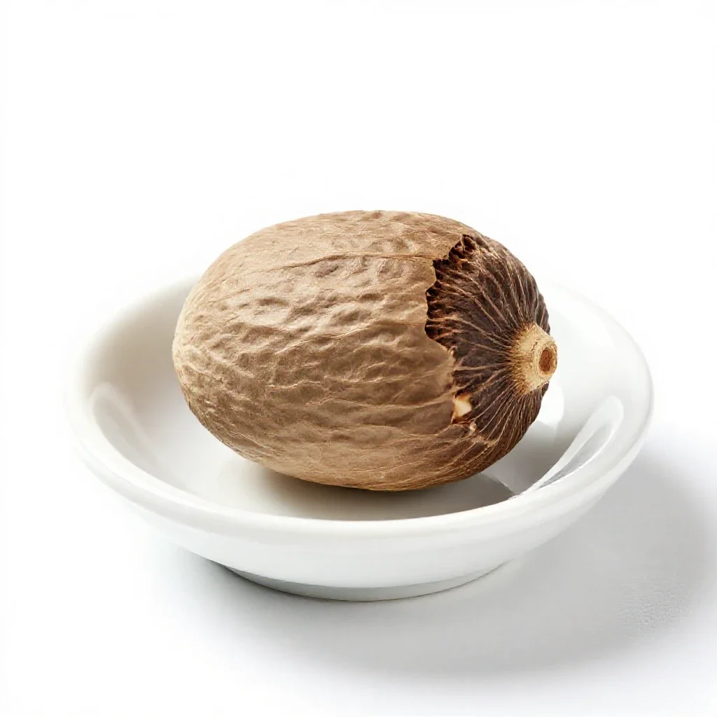 Nutmeg isolated on a white background
