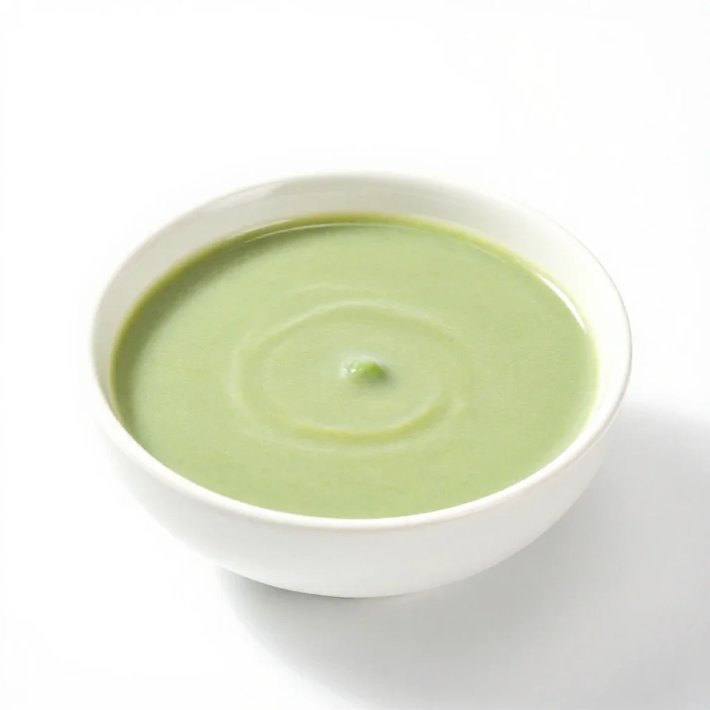 Pea soup isolated on a white background